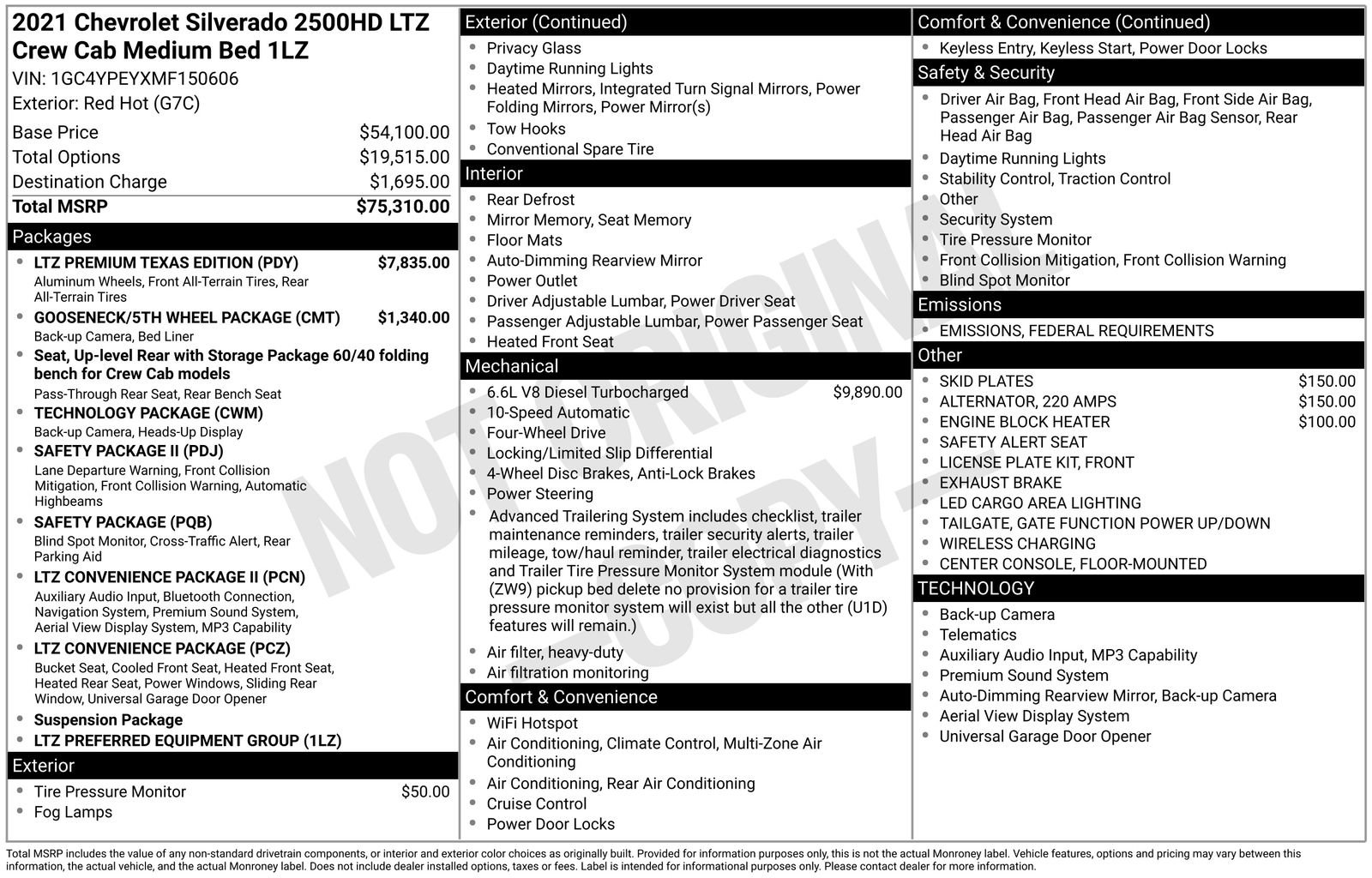 Used 2021 Chevrolet Silverado 2500 LTZ w/ LTZ Premium Texas Edition image 30