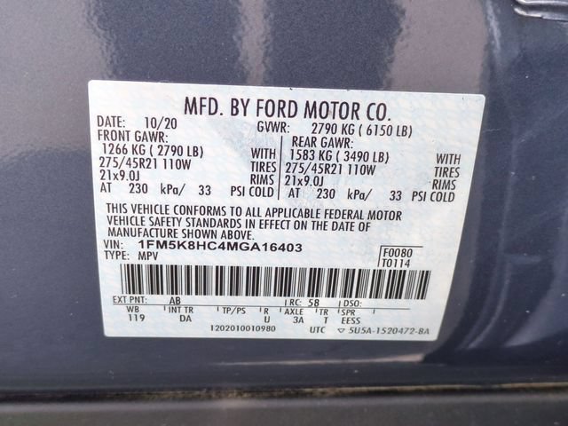 Used 2021 Ford Explorer Platinum w/ Equipment Group 601A AWD/4WD image 46