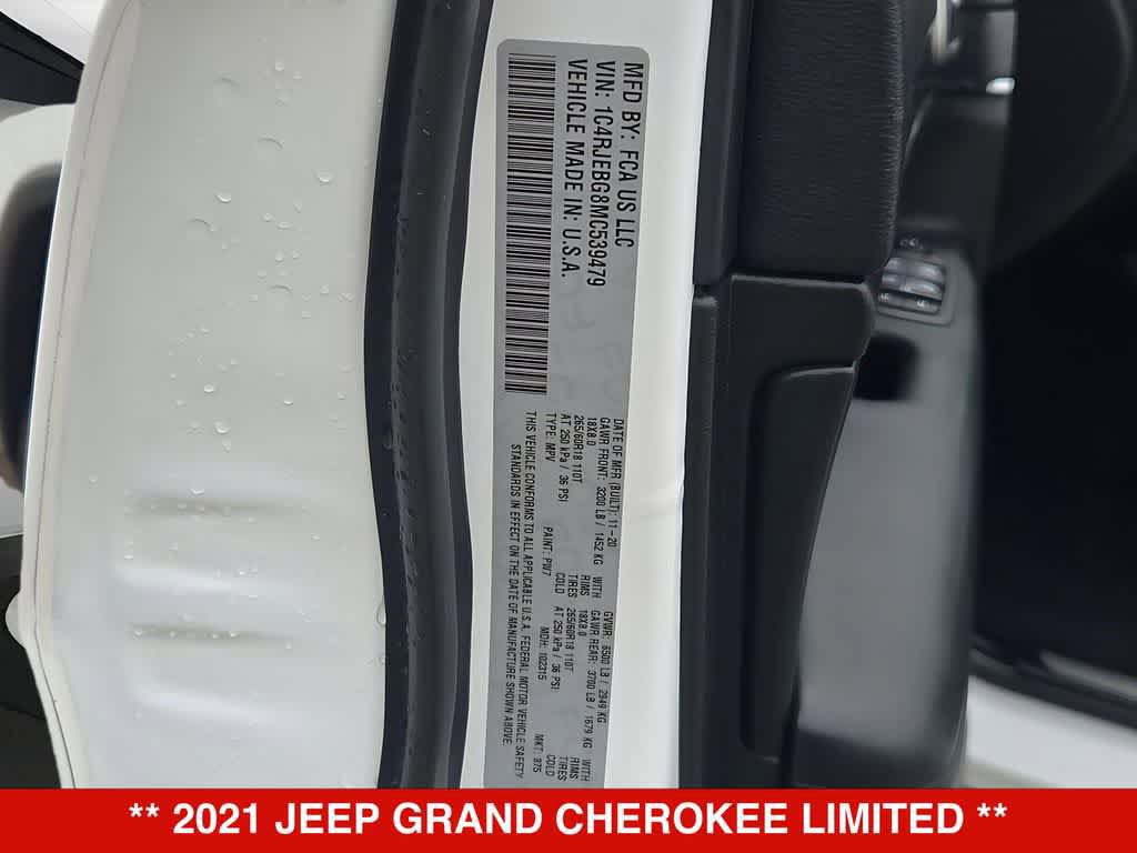 Used 2021 Jeep Grand Cherokee Limited RWD image 38