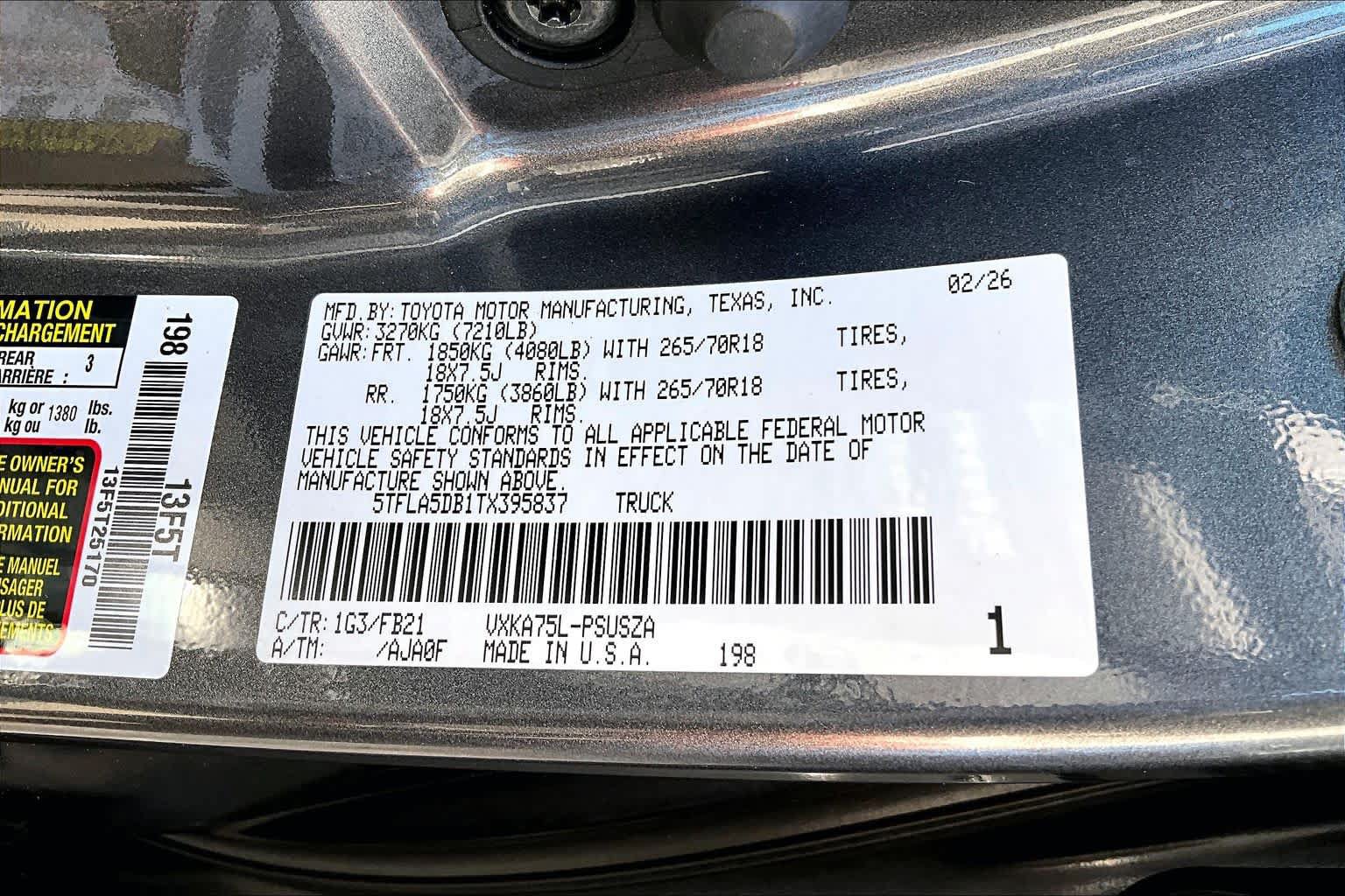 Certified 2026 Toyota Tundra SR5 AWD/4WD image 33