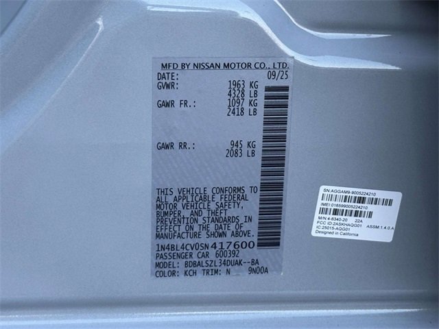 New 2025 Nissan Altima 2.5 SR w/ SR Premium Package image 25