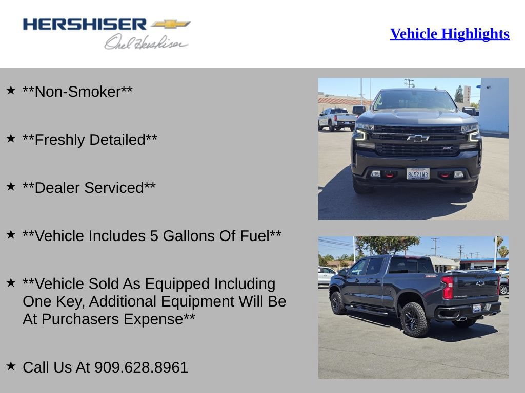 Used 2021 Chevrolet Silverado 1500 LT Trail Boss w/ Convenience Package II AWD/4WD image 2