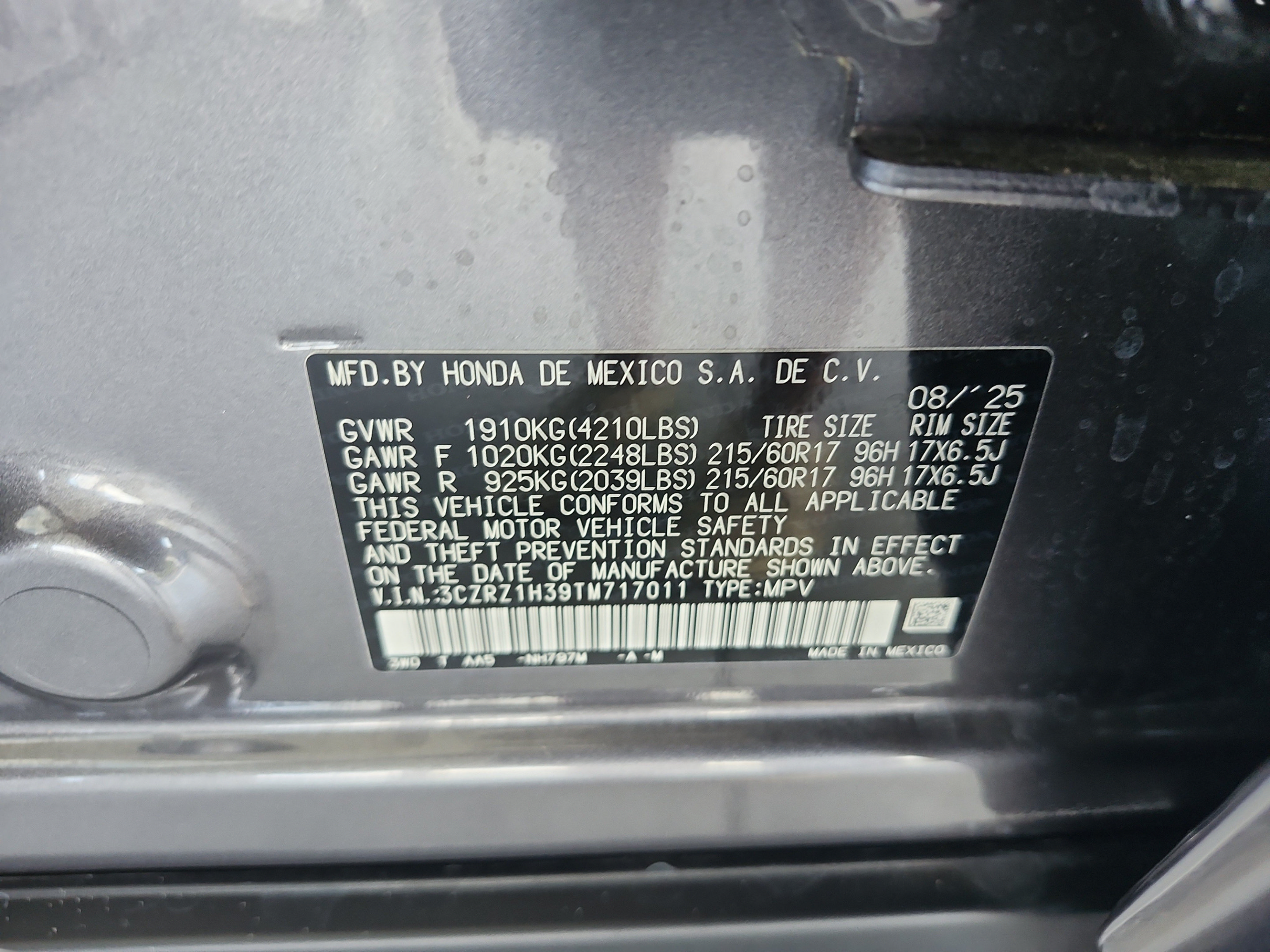Certified 2026 Honda HR-V LX image 31