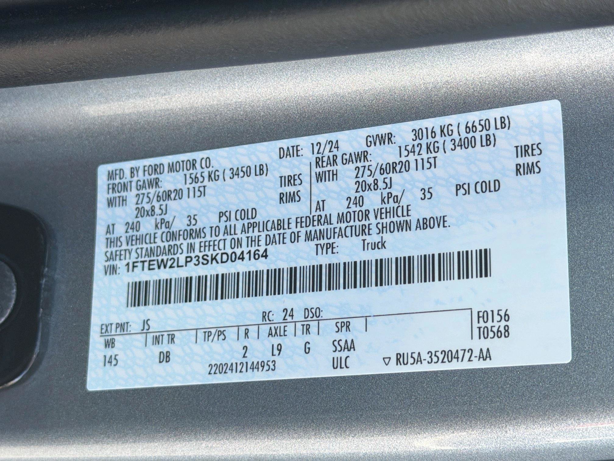 Used 2025 Ford F150 STX w/ Equipment Group 200A AWD/4WD image 31