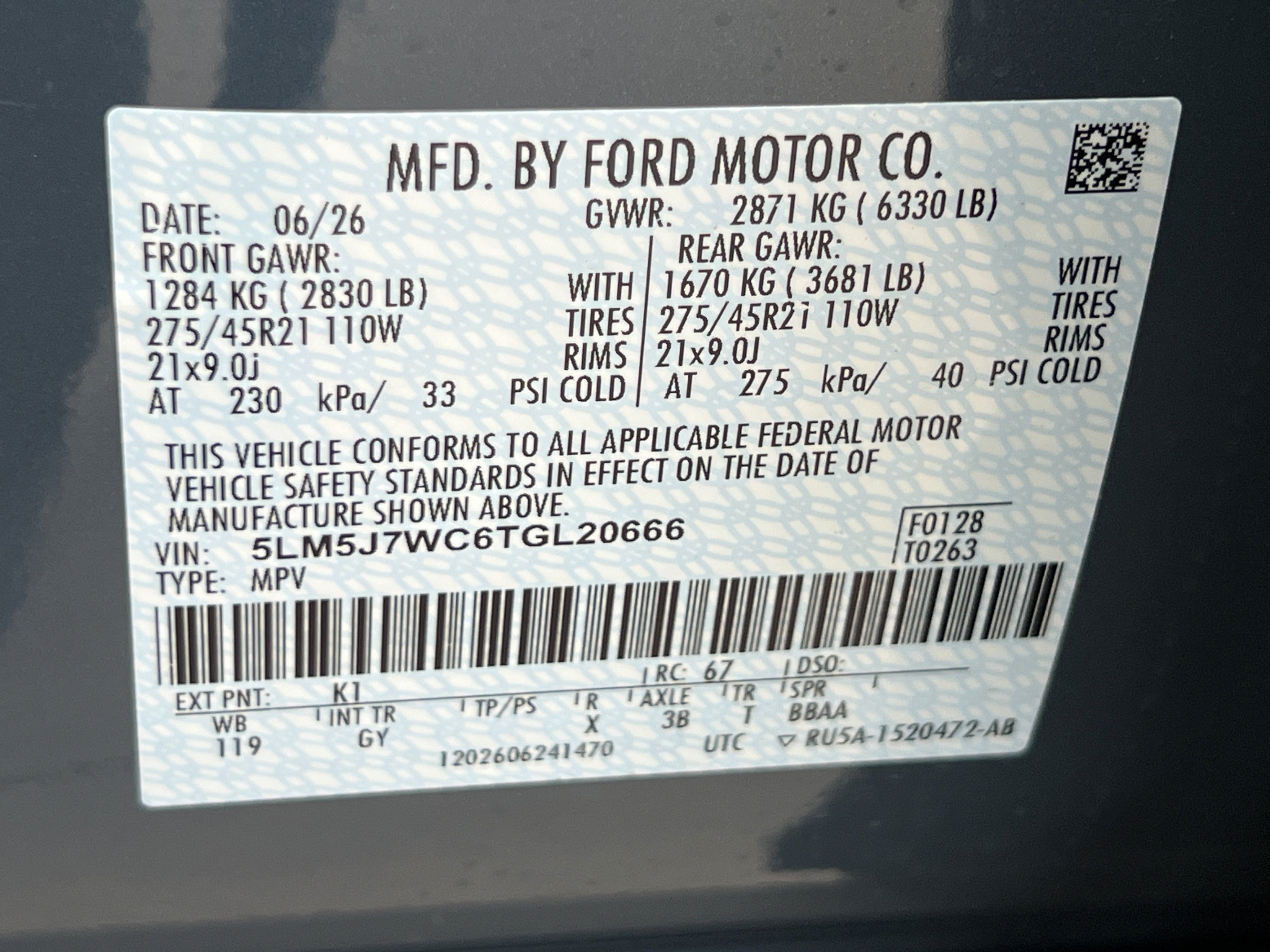 New 2026 Lincoln Aviator Reserve w/ Illumination Package RWD image 26