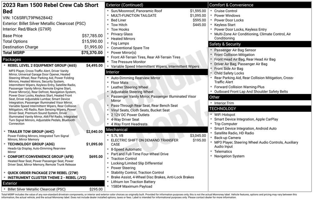 Used 2023 RAM 1500 Rebel w/ Rebel Level 2 Equipment Group AWD/4WD image 28