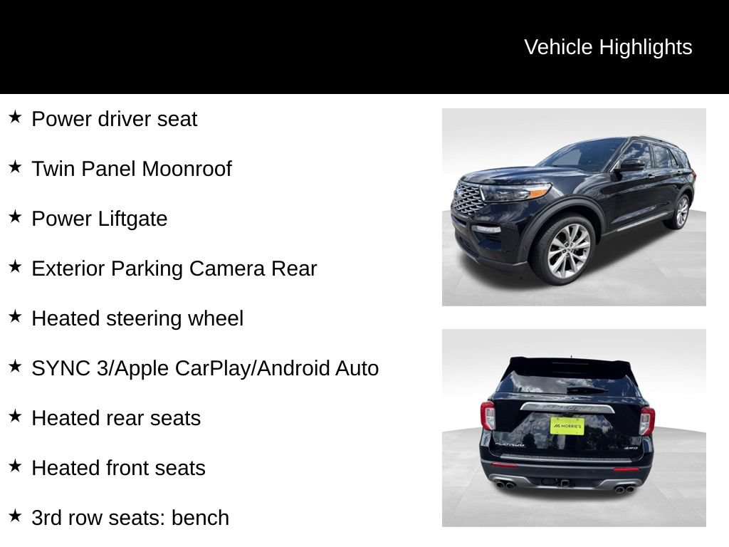 Used 2022 Ford Explorer Platinum w/ Equipment Group 601A AWD/4WD image 38