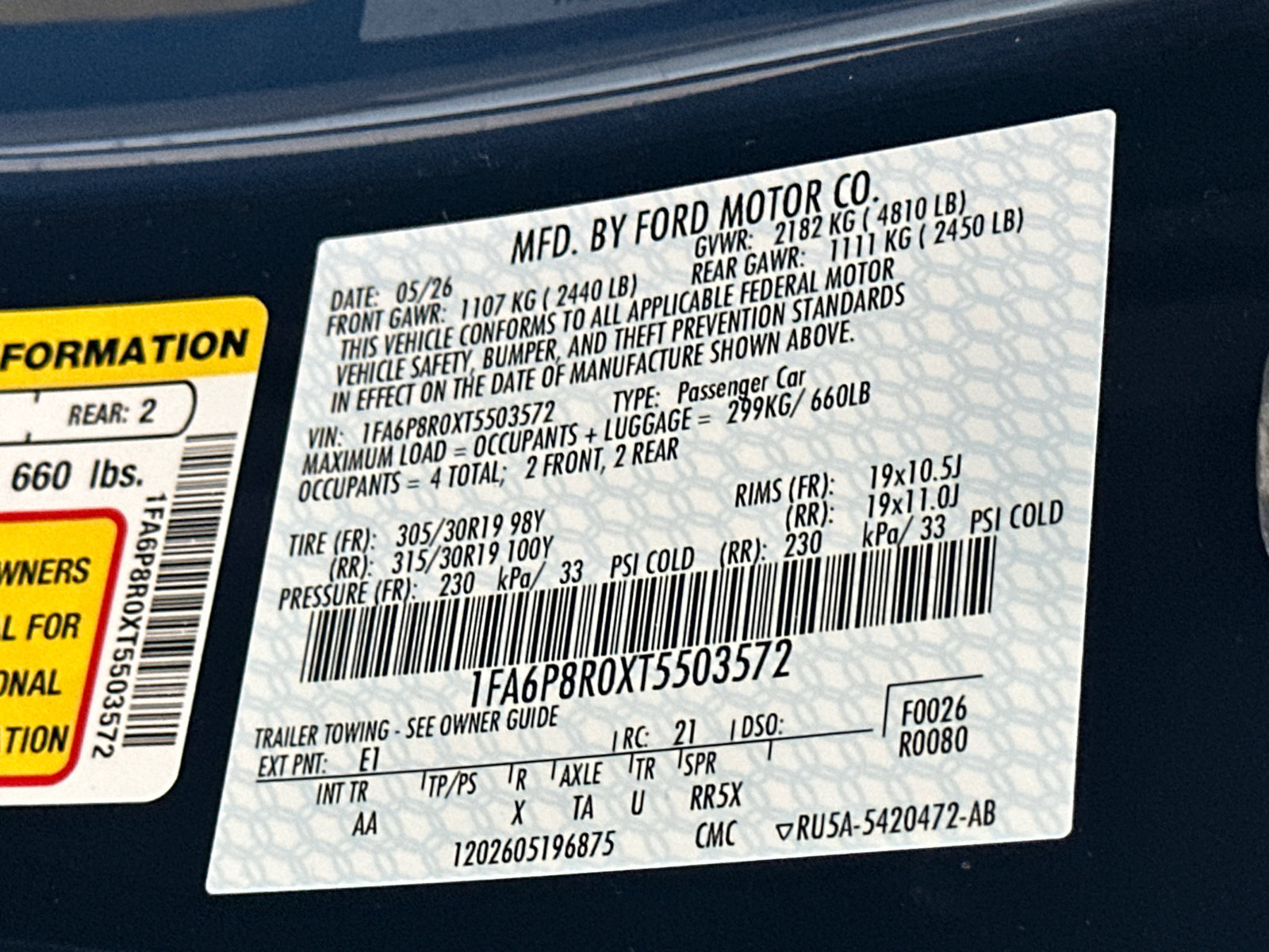 New 2026 Ford Mustang Dark Horse w/ Dark Horse Handlin Package RWD image 36