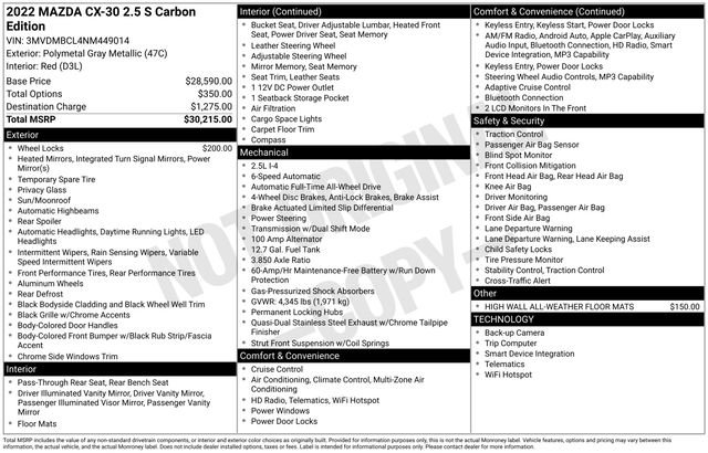 Used 2022 MAZDA CX-30 AWD 2.5 S w/ Preferred Package image 6
