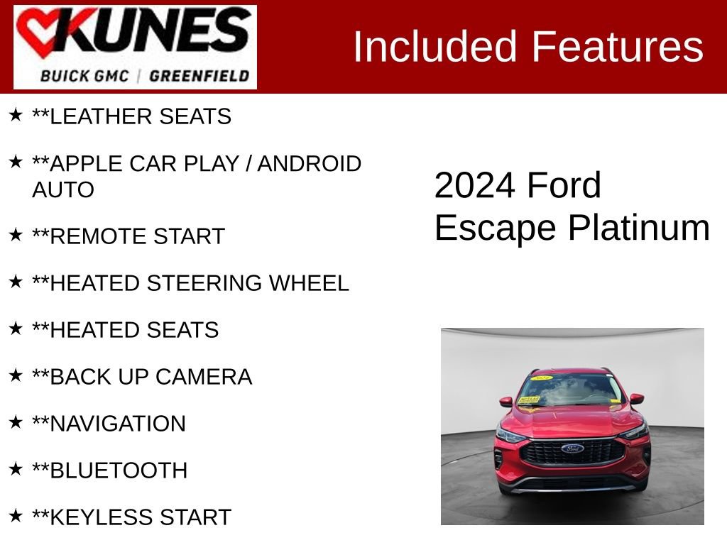Used 2024 Ford Escape Platinum AWD/4WD image 2