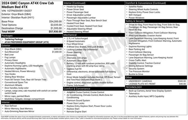 Used 2024 GMC Canyon AT4X AWD/4WD image 68