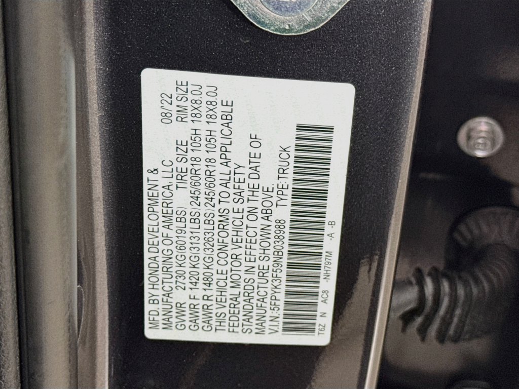 Used 2022 Honda Ridgeline RTL image 32
