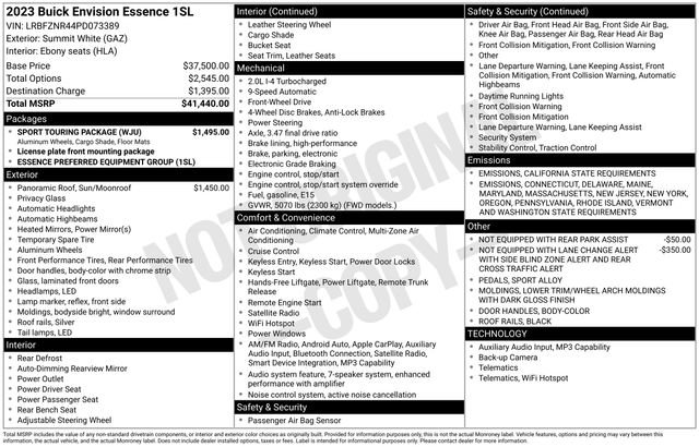 Certified 2023 Buick Envision Essence w/ Sport Touring Package image 43