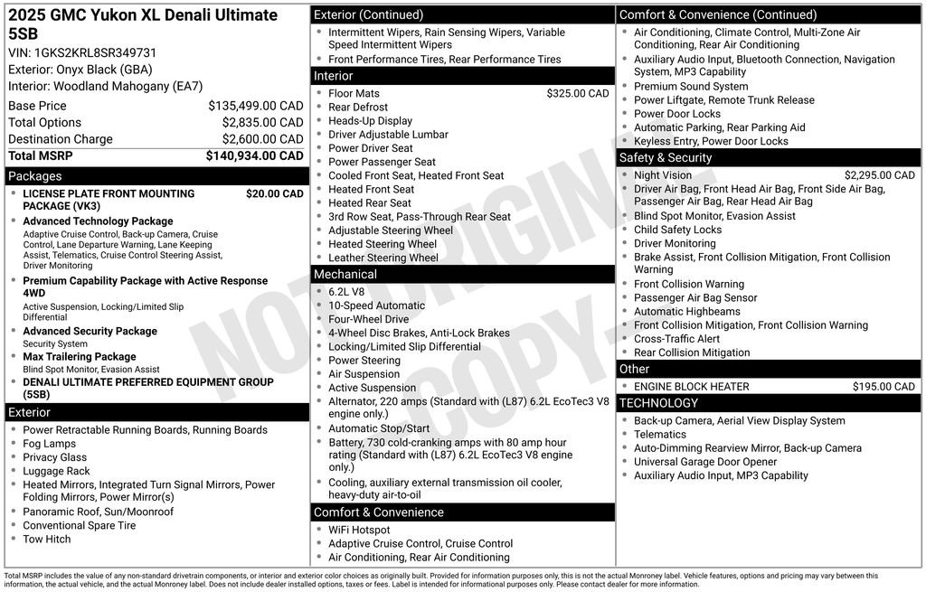 Used 2025 GMC Yukon XL Denali Ultimate AWD/4WD image 24