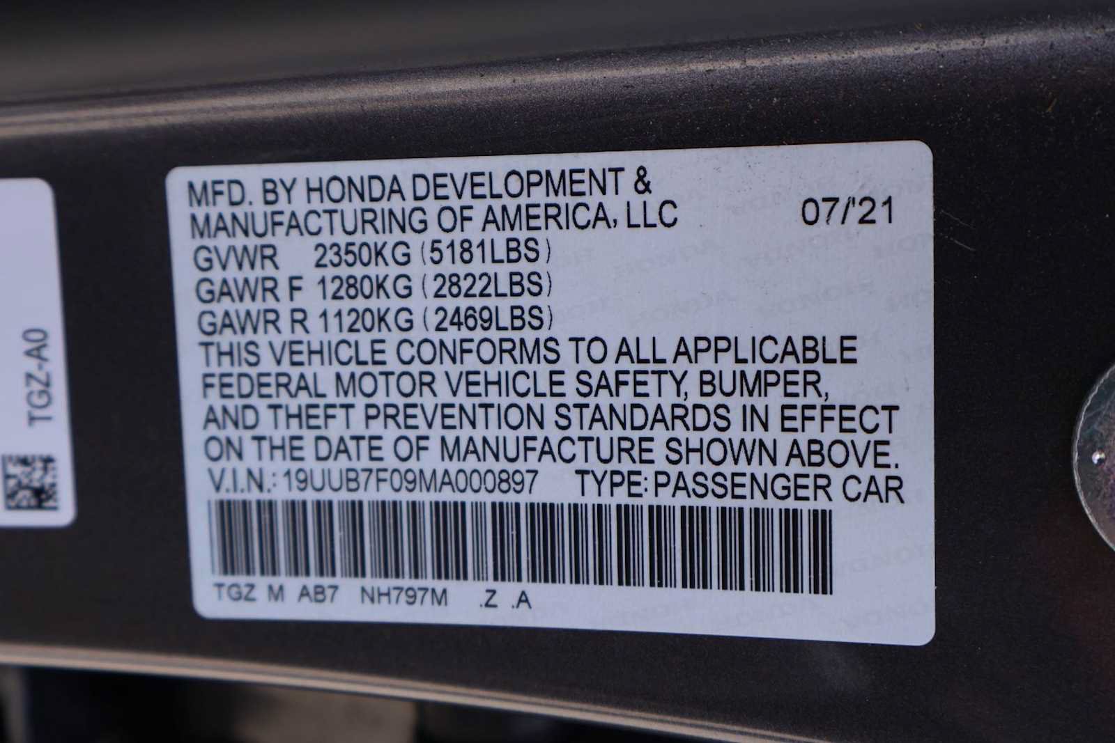 Certified 2021 Acura TLX Type S AWD/4WD image 21