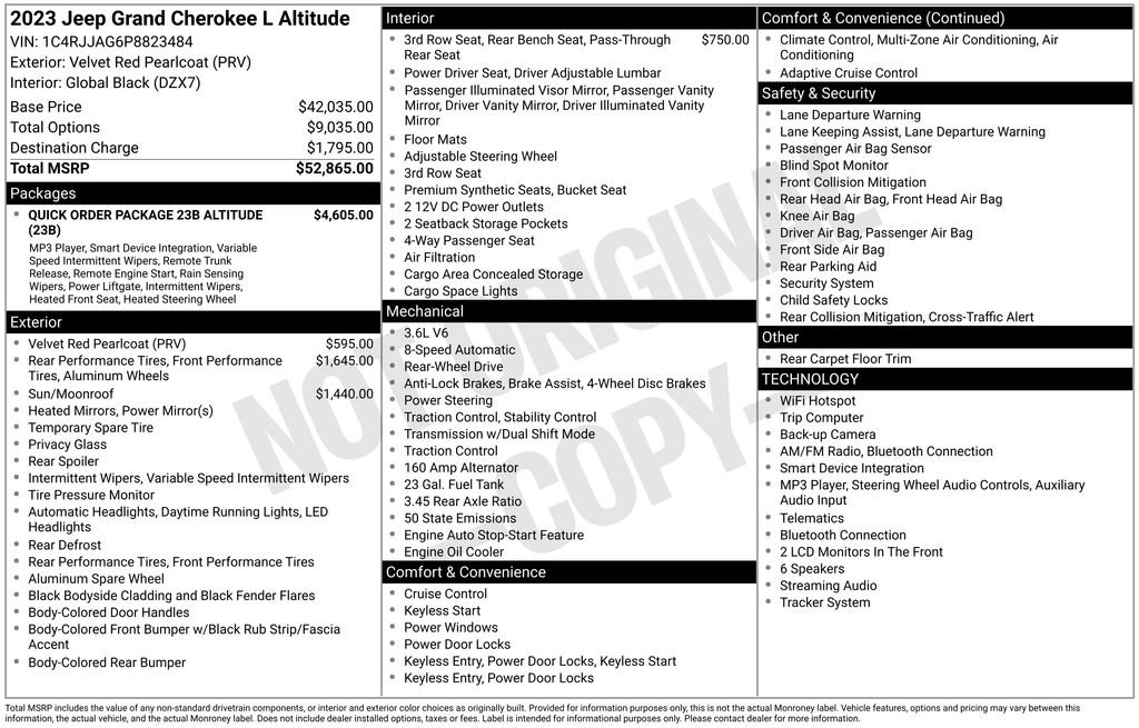 Used 2023 Jeep Grand Cherokee L Laredo RWD image 2