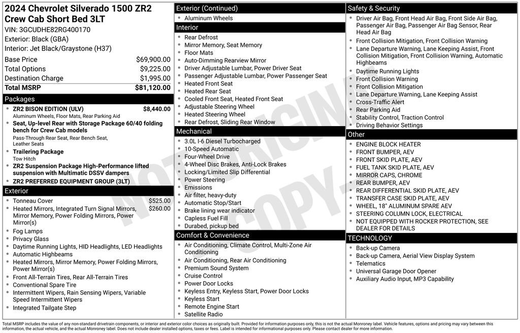 Used 2024 Chevrolet Silverado 1500 ZR2 w/ ZR2 Bison Edition AWD/4WD video 3