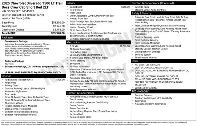 Used 2025 Chevrolet Silverado 1500 LT Trail Boss AWD/4WD image 34