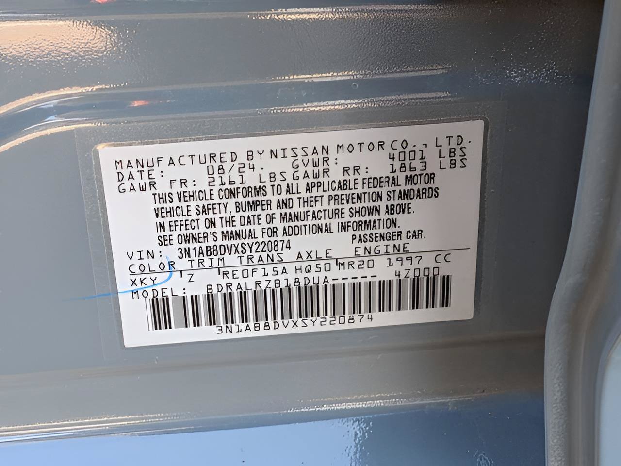 Certified 2025 Nissan Sentra SR FWD image 28