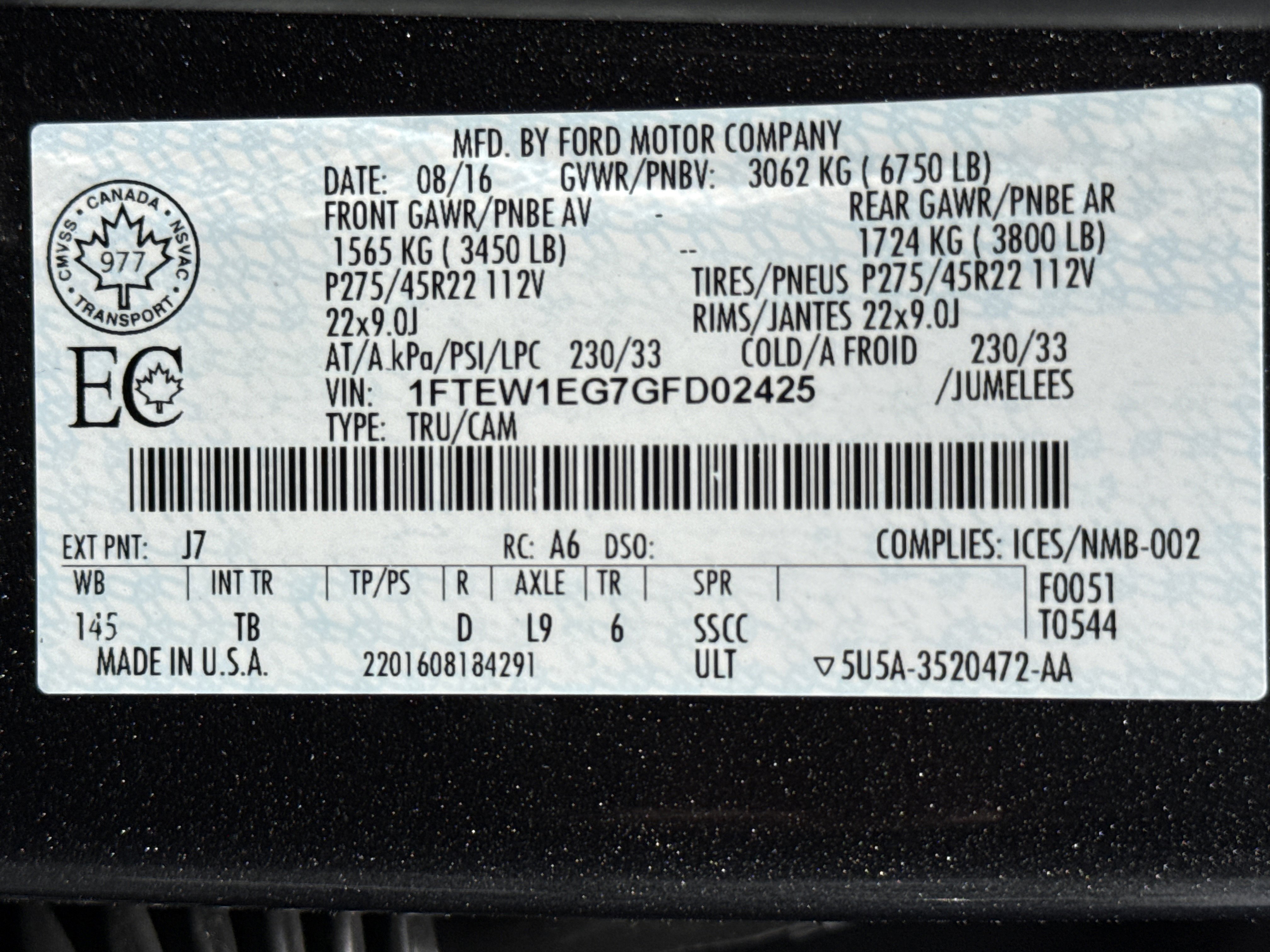 Used 2016 Ford F150 Limited AWD/4WD image 33