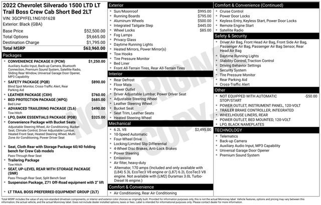 Used 2022 Chevrolet Silverado 1500 LT Trail Boss w/ Convenience Package II AWD/4WD image 9