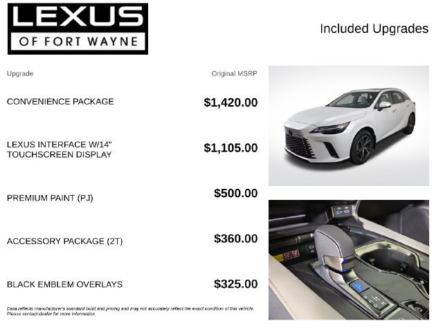 New 2026 Lexus RX 350 Premium w/ Convenience Package AWD/4WD image 4