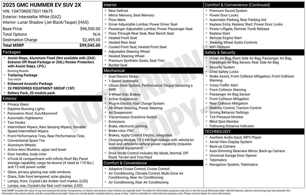 New 2025 GMC Hummer EV 2X AWD/4WD image 49