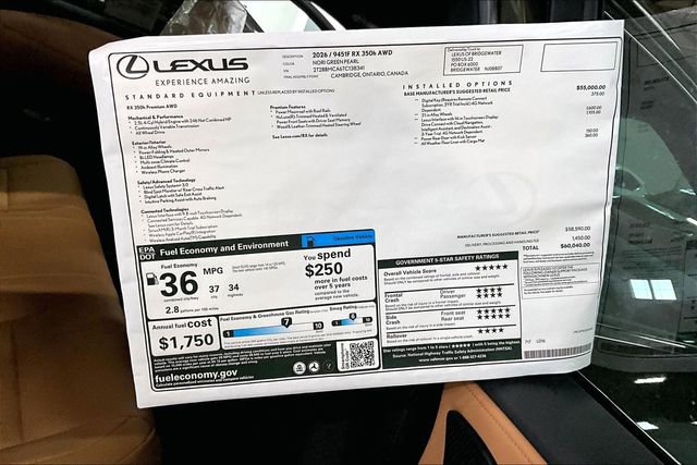 New 2026 Lexus RX 350h AWD/4WD image 13