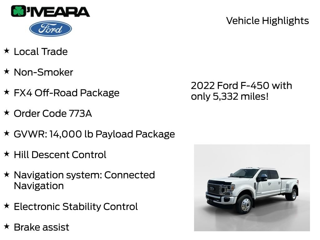 Used 2022 Ford F450 Platinum w/ FX4 Off-Road Package AWD/4WD image 8