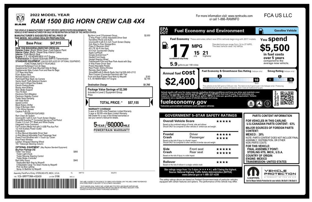 Used 2022 RAM 1500 Big Horn AWD/4WD image 3