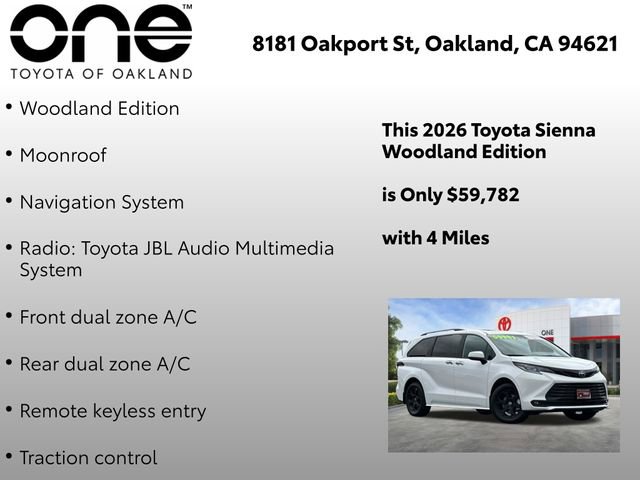 Certified 2026 Toyota Sienna XLE Woodland Edition AWD/4WD image 6