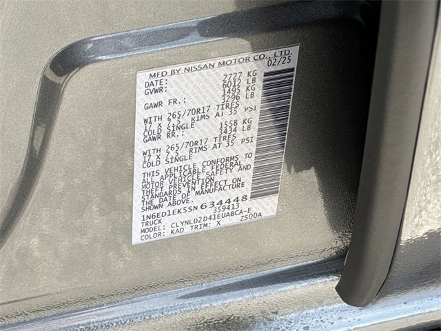 Certified 2025 Nissan Frontier PRO-4X w/ Pro Convenience Package image 33