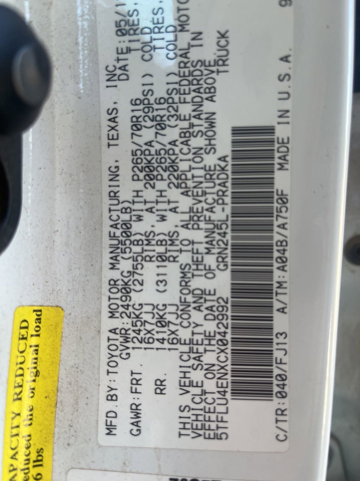 Used 2012 Toyota Tacoma 4x4 Double Cab image 9