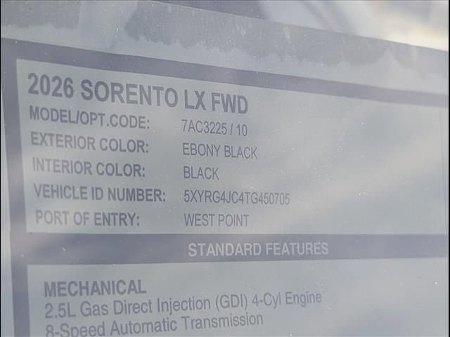 New 2026 Kia Sorento LX image 14