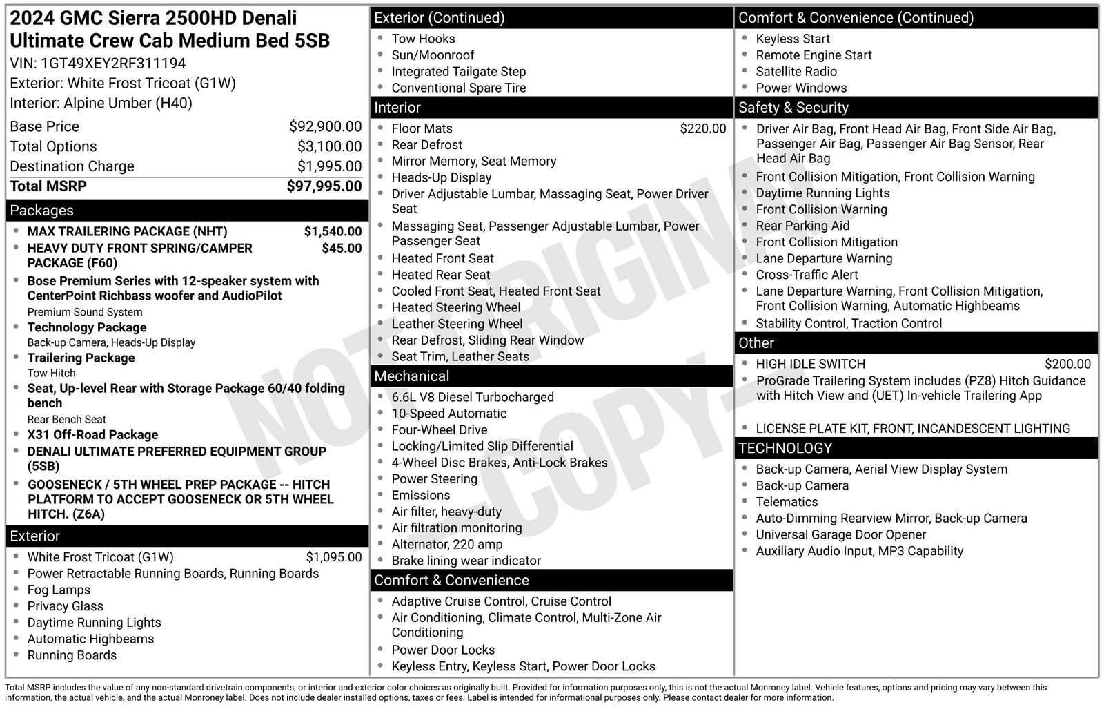 Used 2024 GMC Sierra 2500 Denali Ultimate w/ Max Trailering Package AWD/4WD image 17