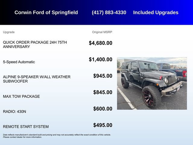 Used 2017 Jeep Wrangler Unlimited Sahara AWD/4WD image 5