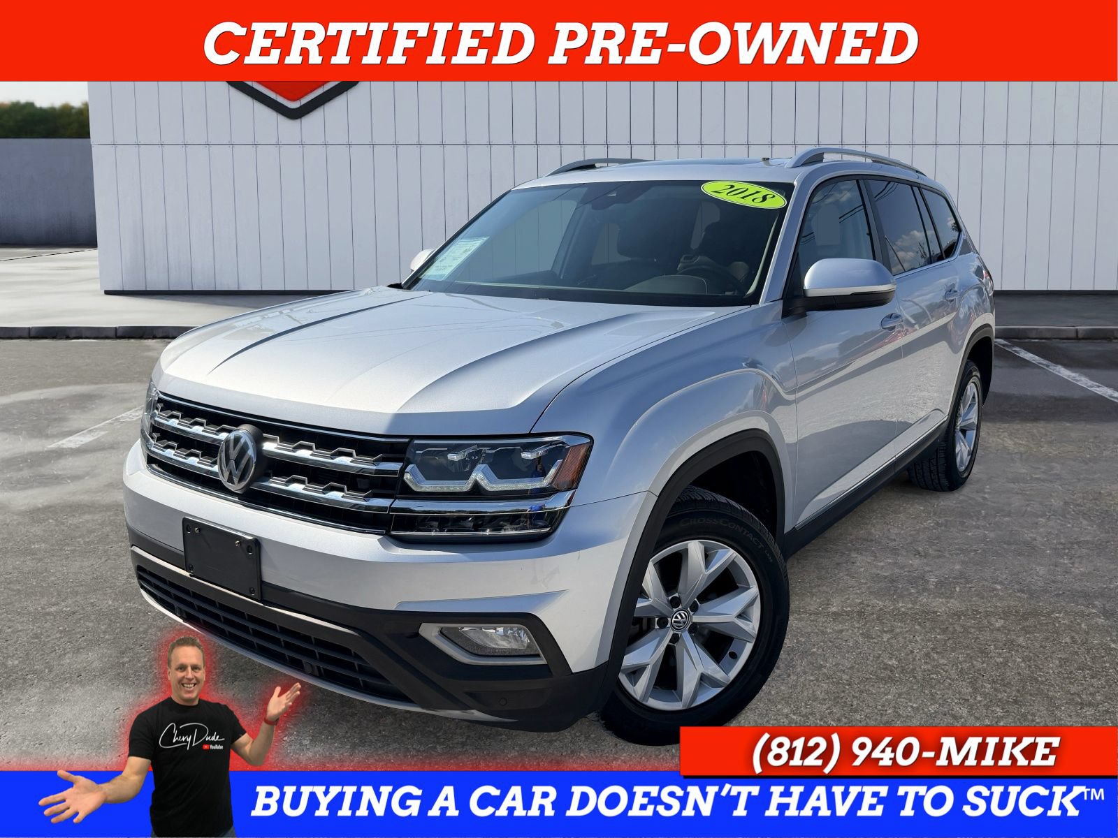 Used 2018 Volkswagen Atlas SEL AWD/4WD image 1