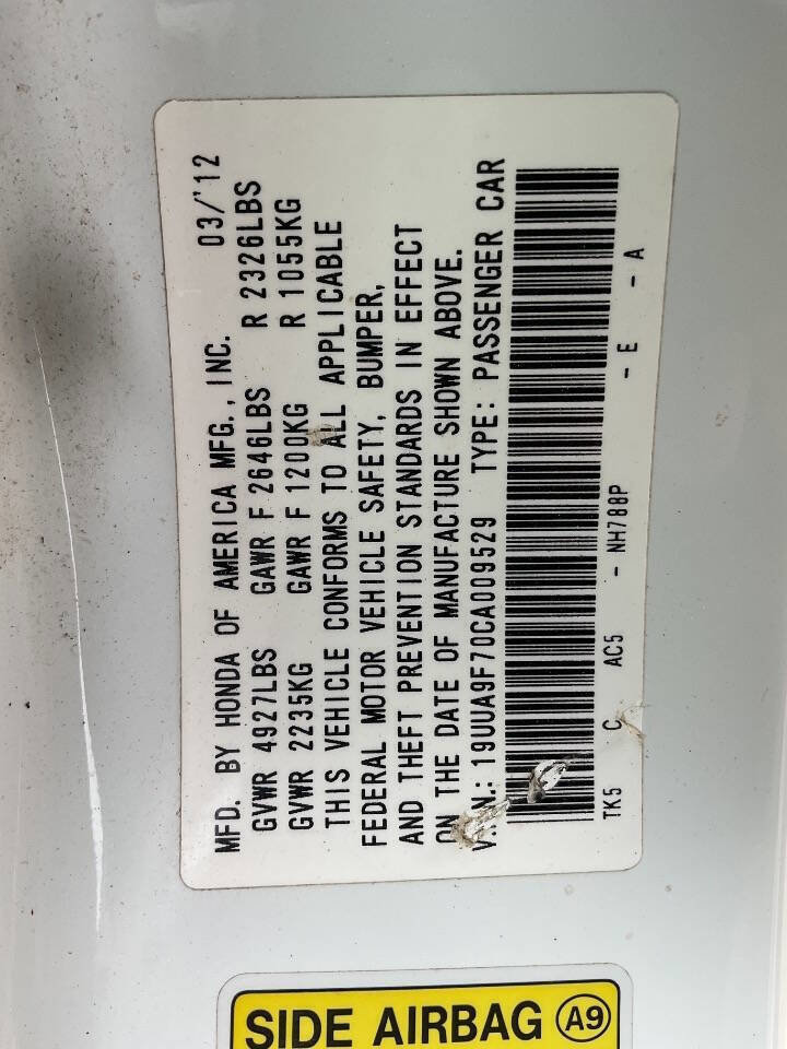 Used 2012 Acura TL SH-AWD image 7