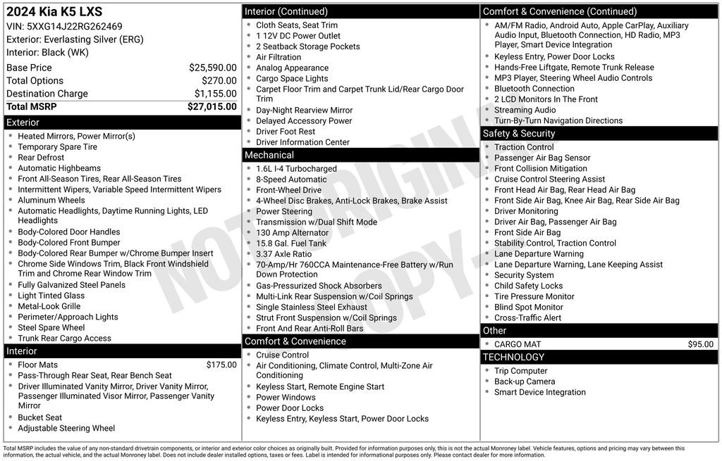 Used 2024 Kia K5 LXS image 2