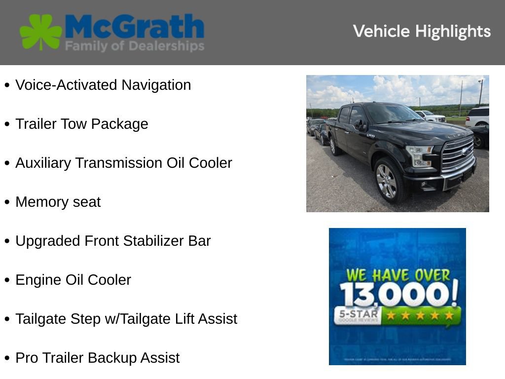 Used 2017 Ford F150 Limited w/ Trailer Tow Package AWD/4WD image 6