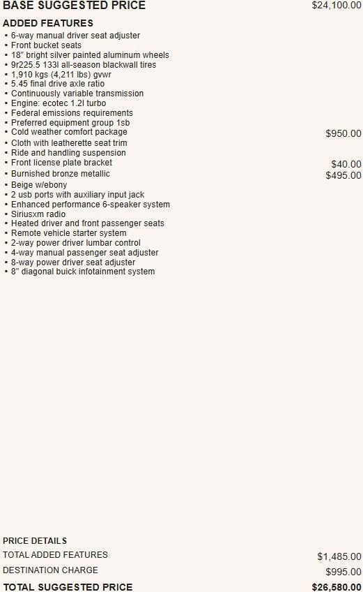 Certified 2020 Buick Encore GX Preferred w/ Cold Weather Comfort Package FWD image 2