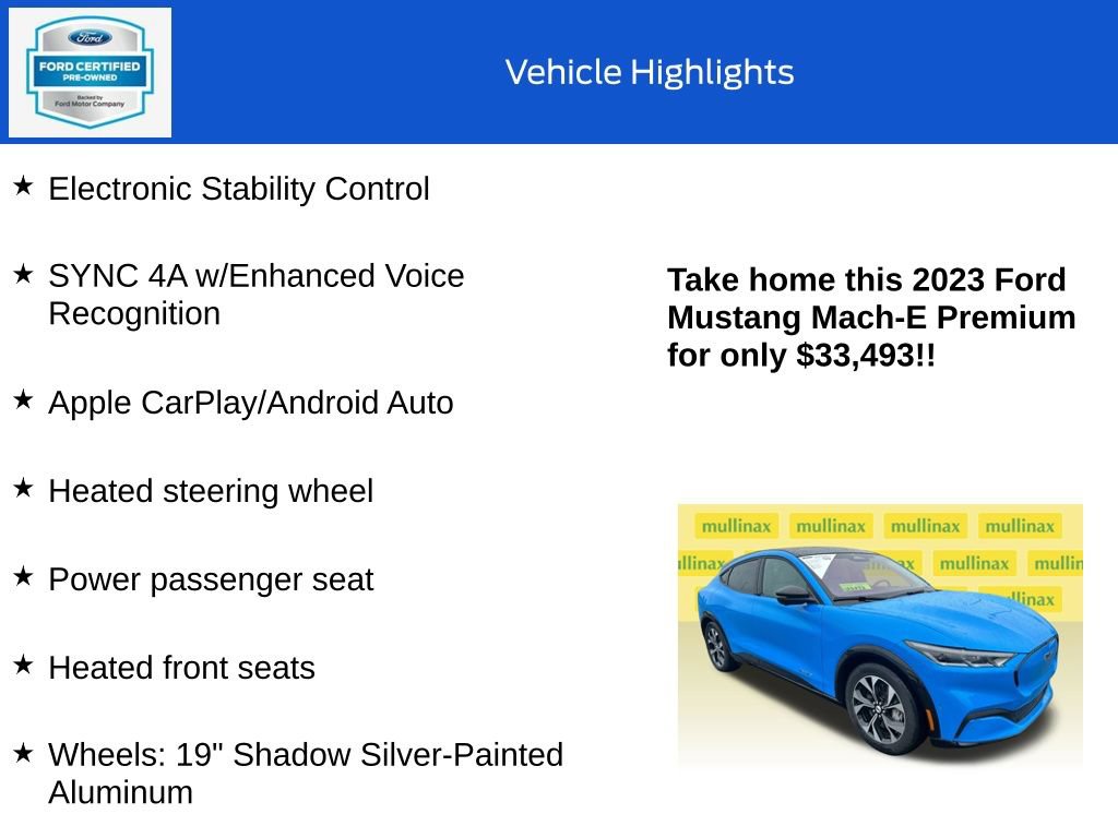Certified 2023 Ford Mustang Mach-E Premium RWD image 18