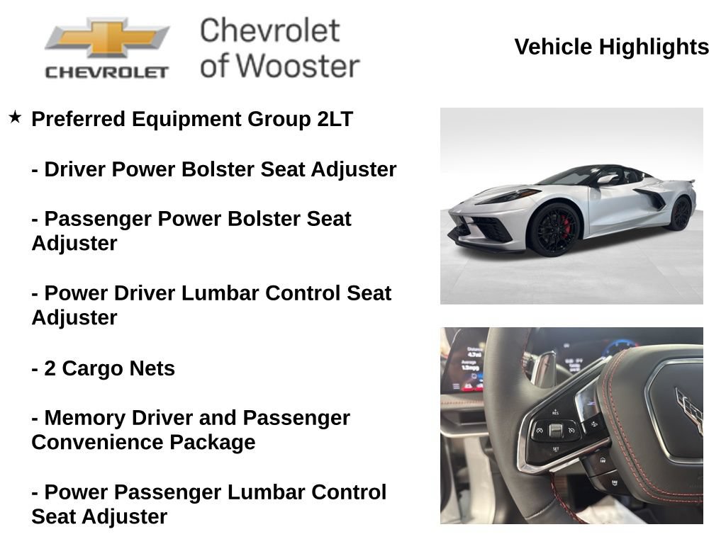 New 2026 Chevrolet Corvette Stingray Preferred Conv w/ Z51 Performance Package RWD image 2