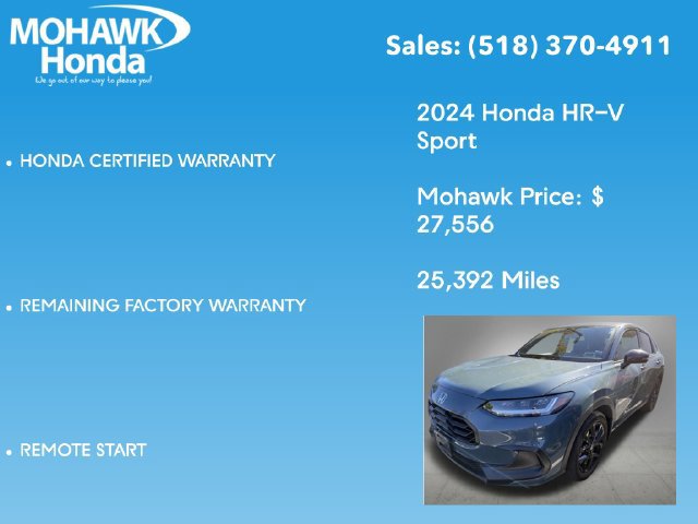 Certified 2024 Honda HR-V Sport image 9