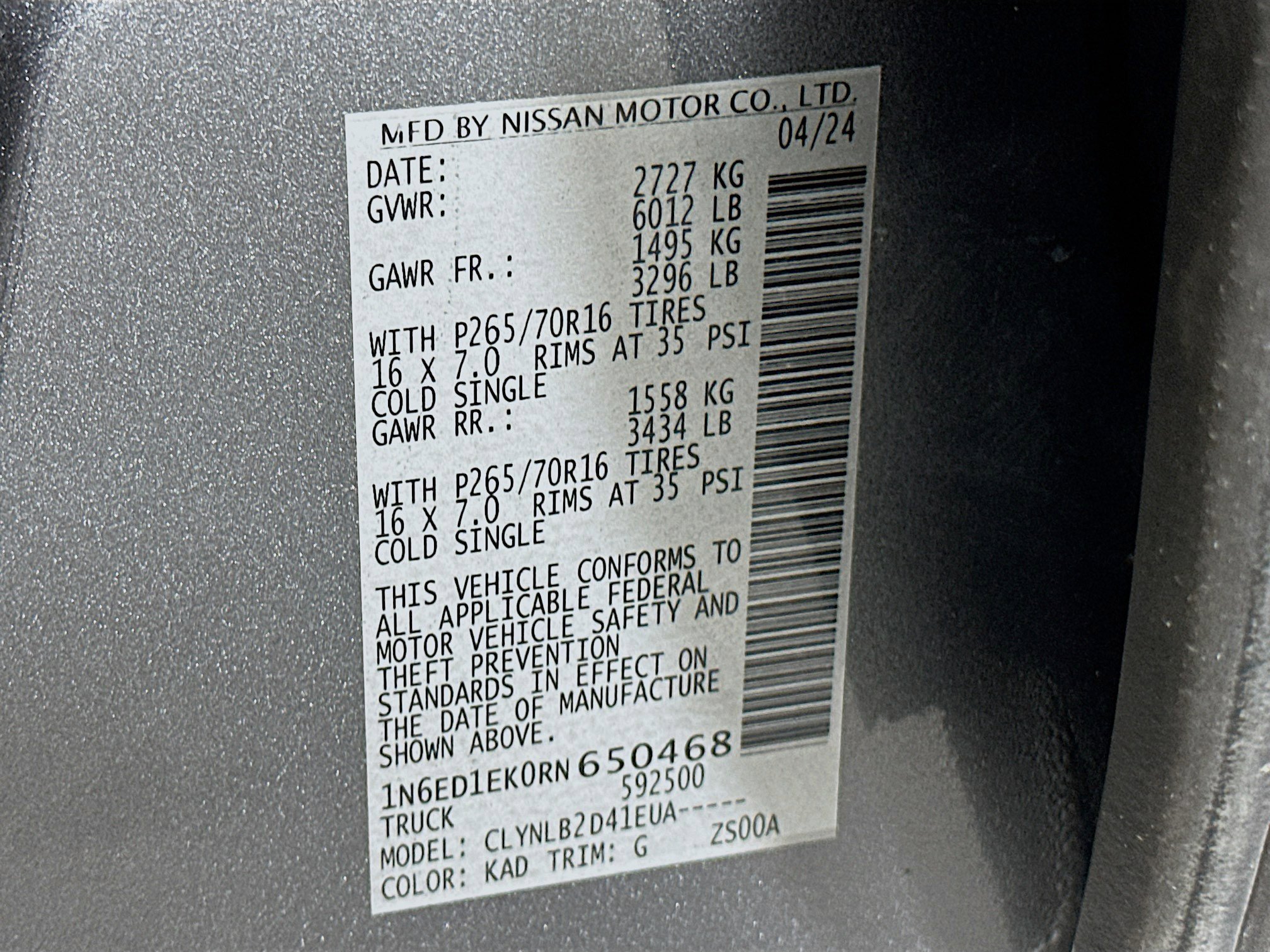 Used 2024 Nissan Frontier SV image 12