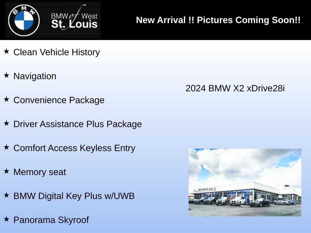 Used 2024 BMW X2 xDrive28i w/ Convenience Package AWD/4WD image 3