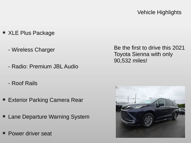 Used 2021 Toyota Sienna XLE w/ XLE Plus Package FWD image 7