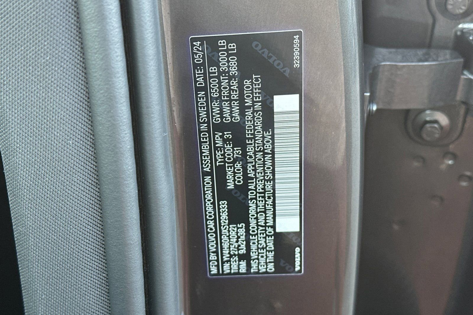 Used 2025 Volvo XC90 T8 Core w/ Protection Package Premier image 30