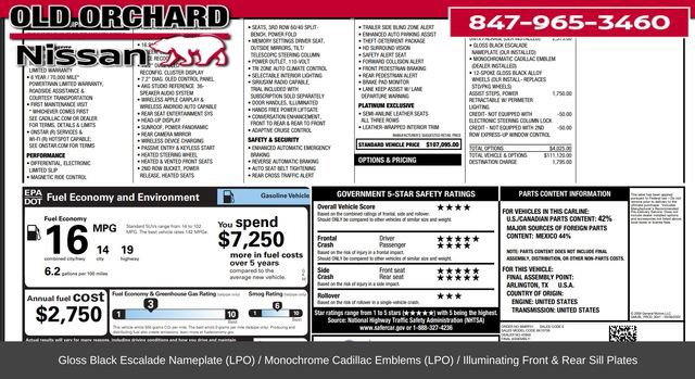 Used 2022 Cadillac Escalade Sport Platinum w/ LPO, ONYX Package image 10