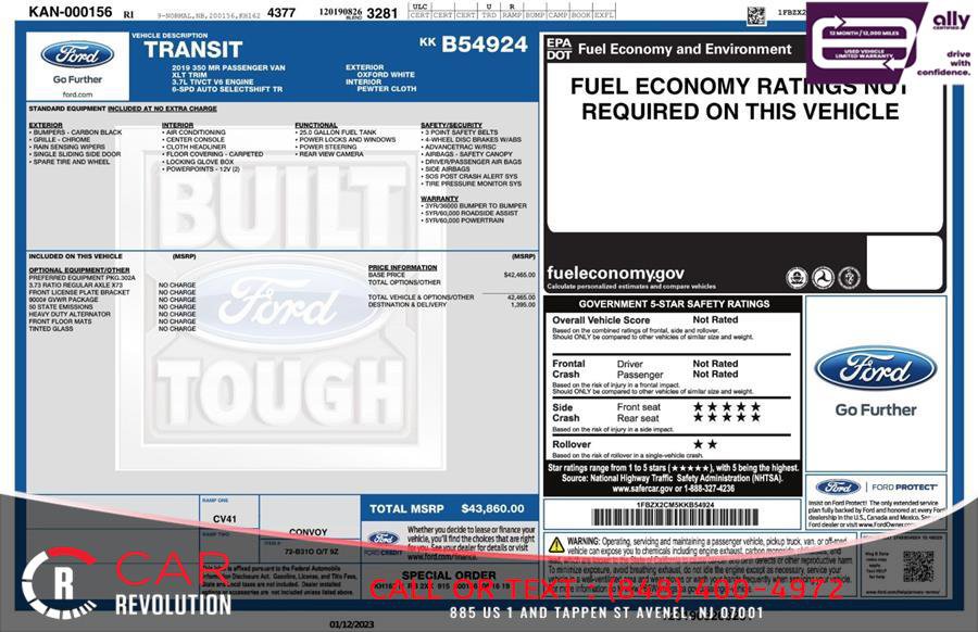 Used 2019 Ford Transit 350 XLT RWD image 16